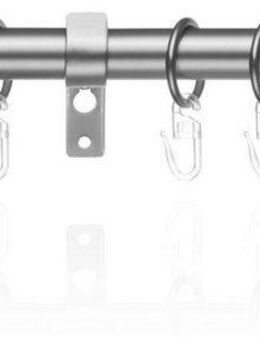 LICHTBLICK ORIGINAL Gardinenstange Gardinenstange Kegel, 20 mm, ausziehbar, 1 läufig 130 - 240 cm, Ø 20 mm, 1-läufig, ausziehbar, Metall, Einläufige Vorhangstange mit Ringen für Gardinen und Stores.