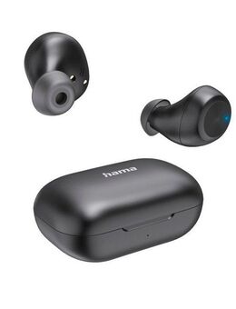 Hama Bluetooth-Kopfhörer kabellos (In-Ear, Equalizer, Mikrofon) Bluetooth-Kopfhörer (Google Assistant, Siri, True Wireless, spritzwassergeschützt, Sprachsteuerung, Touch-Sensor)