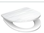 Schütte WC-Sitz White Wave, Duroplast, mit Absenkautomatik und Schnellverschluss, High Gloss