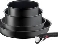 Tefal Topf-Set L76495 Ingenio Ultimate, Aluminium (Set, 5-tlg., je 1 Stielkasserolle Ø 16/20 cm, je 1 Bratpfanne Ø 22/28 cm), Antihaft, Thermo-Signal, abnehmbarer Griff, alle Herdarten, Induktion