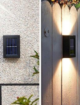 Solarleuchte Solarlampe Außen Garten Wandlampe Strahler Haus Set453 - Wuppertal