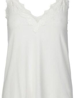 rosemunde Unterhemd Billie Strap Top wunderschöner Vintage-Spitzenbesatz an Ausschnitt und Saum