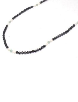 Firetti Lange Kette Schmuck Geschenk Halsschmuck Halskette Edelsteinkette Achat Hämatit, Made in Germany - mit Hämatit, Achat - mit Süßwasserzuchtperle