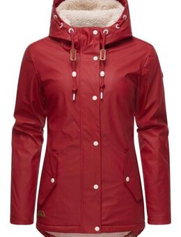Ragwear Regenjacke Marge warm gefütterter Damen Winter Regenmantel