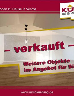 In Kürze bezugsfrei! Geräumige renovierte Dachgeschosswohnung in zentraler Lage - Lohne (Oldenburg)