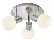 Brilliant Deckenstrahler Tiara, ohne Leuchtmittel, Spotrondell 3flg eisen/weiß