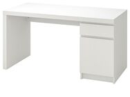 MALM Schreibtisch, weiß, 140x65 cm - Nieder-Olm