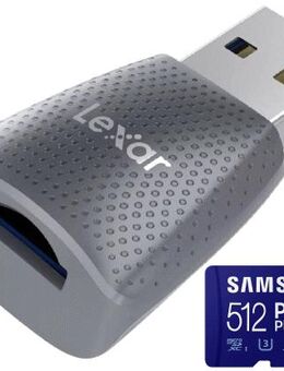 Speicherkartenleser Lexar MicroSD, USB 3.0 Typ A, Samsung PROPlus MicroSDXC 512GB mit einer Datenübertragung von bis zu 160MB/s, inkusive SD Adapter - Fürth