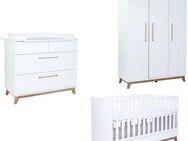 arthur berndt Babymöbel-Set Babyzimmer Set »Lina« 3-teilig, (Spar-Set, 3-tlg., Das Set besteht aus Kleiderschrank, Kinderbett und Wickelkommode)