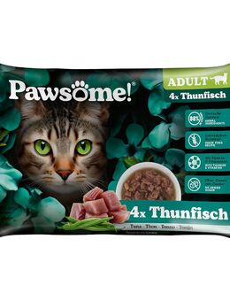 Pawsome Adult Cat 4 x 85 g - Thunfisch