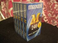 8 neue leere VHS Video- Leerkassetten 240 Min. unbespielt, original verschweißt. TDK, Maxell und Sony. - Egling