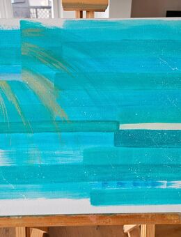Leinbild Bild mit Acrylfarben ca. 30x40 cm - Gevelsberg Zentrum