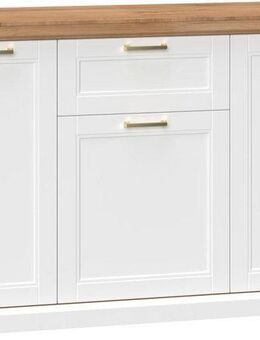 Home affaire Kombikommode Tara, im klassischen Landhausstil, FSC-zertifiziert, in 2 Größen (Soft-Close-Funktion, goldfarbene Metallgriffe, Innendekor Holzoptik), lackiert mit wasserbasiertem UV-Lack, unempfindlich und kratzfest