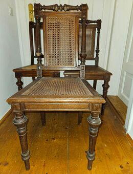 Antik! 2 Gründerzeit Stühle Korbgeflecht Wiener Geflecht ca. 1890 TOP! - München
