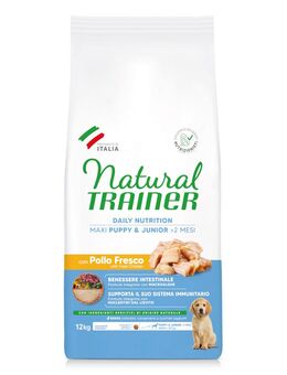 Natural Trainer Puppy & Junior Maxi mit Huhn - Sparpaket: 2 x 12 kg
