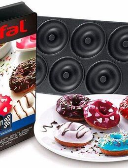 Tefal Donutplatten XA8011, Metall, passend für Tefal SW852D Snack Collection