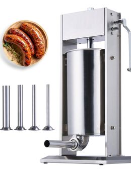 Manueller Wurstfüller – 15L Vertikale Wurstmaschine aus Edelstahl Set3452 - Wuppertal