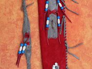 002 - Neue Flötentaschen Leder – Länge ca. 56/55 cm Farbe: rot - Schiltach