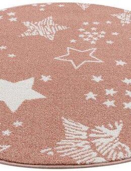 Carpet City Kinderteppich Anime9387, rund, Höhe: 11 mm, Sternen-Teppich, Weicher Flor, Pflegeleicht, Kinderzimmer