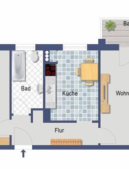 Ihr neues Anlageobjekt # in grüner Umgebung # 2 Zimmer # ca. 49,20 m² # Balkon # provisionsfrei - Geesthacht