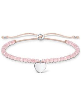 THOMAS SABO Armband rosa Perlen mit Herz, roségold, A1985-813-9-L20V, A1985-893-9-L20V, mit Rosenquarz oder Jaspis
