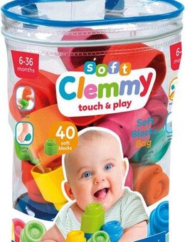 Clementoni® Clemmy, Bausteine im Beutel (40 Stück) Spielbausteine, Made in Europe