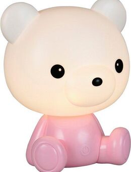 Reality Leuchten LED Tischleuchte CUTIE, Kinderzimmer Tischleuchte Nachttischleuchte Bären Optik, RGB, Ein-/Ausschalter, Farbwechsel, USB-Ladefunktion, LED fest integriert, RGB, Warmweiß, 0,3W 30 Lumen warmweiß 3000K, RGB Farbwechsel Modus, USB-Anschluss