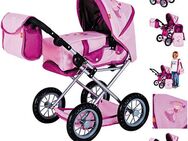 Knorrtoys® Kombi-Puppenwagen Ruby - princess pink, mit Wickeltasche
