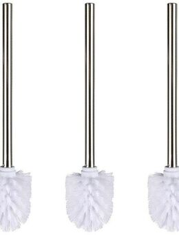 WENKO WC-Reinigungsbürste, (Set, 3-tlg), weiß, Durchmesser 8 cm