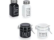 Zeller Present Salz- / Pfefferstreuer, (Set, 4-tlg), Glas / Metall, je 2 Gewürzgläser, Gewürzstreuer