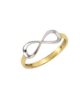 CELESTA Fingerring Gold 375 zweifarbig mit Unendlichkeits-Motiv