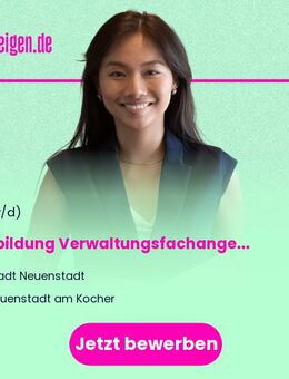 Ausbildung Verwaltungsfachangestellter (m/w/d) - Fachrichtung Kommunalpolitik - Neuenstadt (Kocher)