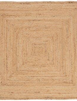 carpetfine Teppich Nele Juteteppich Naturfaser, rechteckig, Höhe: 6 mm, geflochtener Wendeteppich aus 100% Jute, quadratisch und als Läufer
