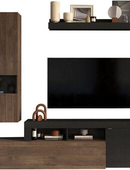 INOSIGN Wohnwand, (3-St), 3tlg. Breite 180 cm (Lowboard, Stauraumschränke, Wandregal)