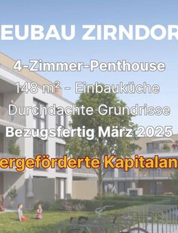 Bezugsfertiges Penthouse – ca. 147 qm, Dachterrasse, Einbauküche, 5 % AfA (Kapitalanlage) - Zirndorf