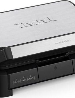 Tefal Kontaktgrill SuperGrill 3in1 XL, Grill, Barbeque-, Ofenposition, 3 Temperaturen, 2200 W, spülmaschinengeeignete Platten, Grillen für bis zu 8 Personen, GC520D