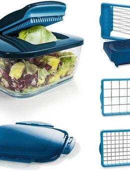 Genius Gemüseschneider Nicer Dicer Chef, Zerkleiner, Set 9-tlg., einfache und mühelose Handhabung