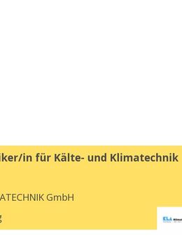Mechatroniker/in für Kälte- und Klimatechnik (m/w/d) - Hamburg