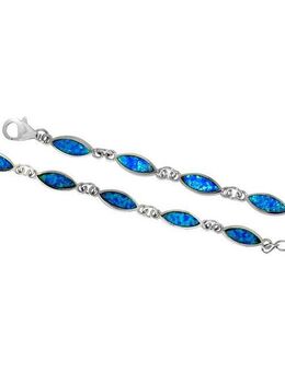 Vivance Armband 925/- Sterling Silber Opal blau