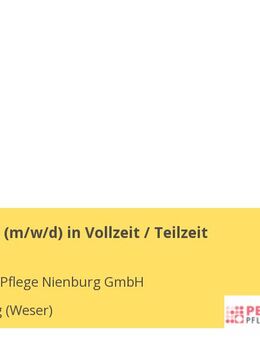 Pflegekraft (m/w/d) in Vollzeit / Teilzeit - Nienburg (Weser)