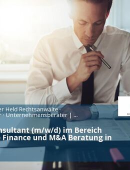 Senior Consultant (m/w/d) im Bereich Corporate Finance und M&A Beratung in Berlin - Berlin
