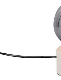 s.Oliver Tischleuchte ANJELLA, On/Off-Touch Tischleuchte exkl 1x E14, warm grey (beige), Ein-/Ausschalter, Leuchtmittel wechselbar, warmweiß - kaltweiß, mit mundgeblasenem Glasschirm in rauchgrau, 18,5 x Ø14,5cm, max 10W