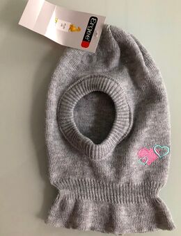 Mädchen Baby Kinder Mütze mit Halz Dünn Grau Rosa Türkis Gr. 41-43 cm für 3-6 Monate Marke: ergee - Albstadt