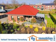 Wohnen auf einer Ebene: Neuwertiger Bungalow mit Top-Ausstattung im Zentrum der Blumenstadt Wiesmoor - Wiesmoor