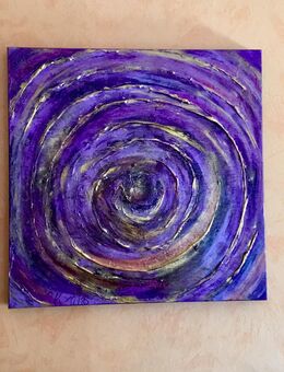 Bild 60x60 cm in Lila— und Goldtönen - Rösrath Zentrum