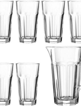 LEONARDO Gläser-Set ROC, Glas, Krug/Becher-Set, 7-teilig