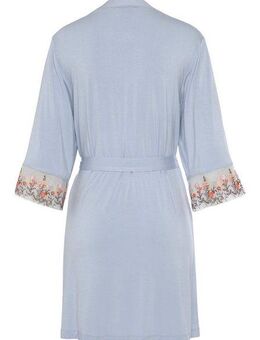 LASCANA Kimono, Kurzform, Viskose, Kimono-Kragen, Gürtel, mit bestickter Spitze