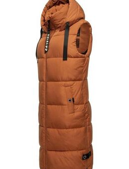 Navahoo Steppweste Schnuffelchen (1-tlg) warme Damen Outdoor-Weste lang mit Kapuze