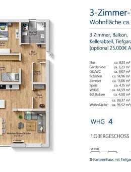 Großzügige, familienfreundliche 3-Zimmer-Neubau-Wohnung (WHG 4) - Bad Reichenhall