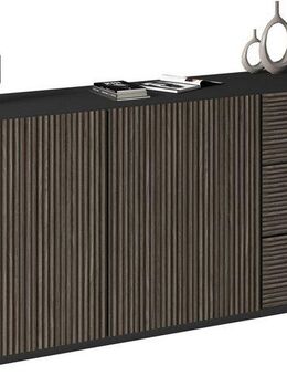 INOSIGN Sideboard Vega Sideboard,Kommode,180 cm, mit 2 Türen und 3 Schubladen,Fronten mit Rillen-Optik